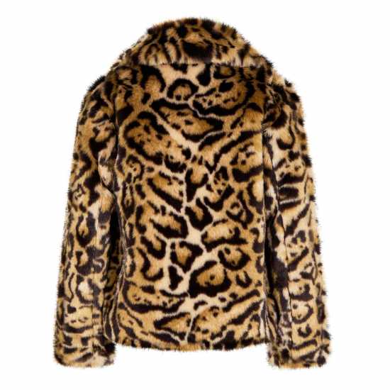 Biba Яке Изкуствена Кожа Junior Girls  Faux Fur Jacket  