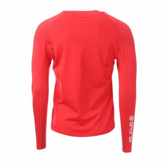 Skins Мъжко Горнище Дълъг Ръкав Series1 Long Sleeve Top Mens Червено Мъжки долни дрехи