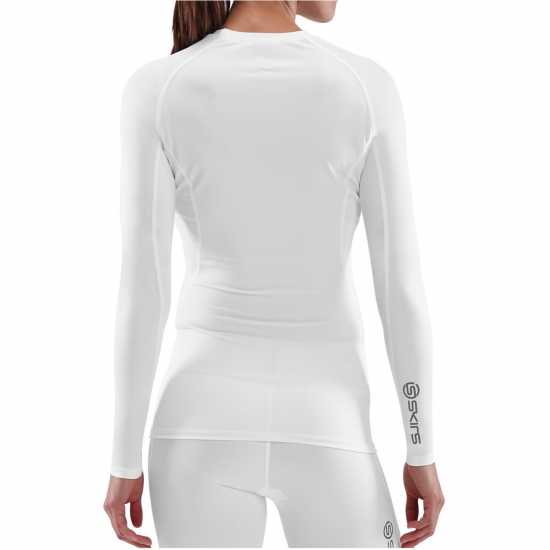 Skins Горнище Основен Слой Long Sleeve Base Layer Top Womens Бяло Дамски долни дрехи