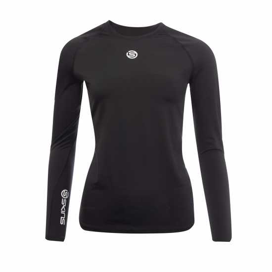 Skins Горнище Основен Слой Long Sleeve Base Layer Top Womens Черно Дамски долни дрехи