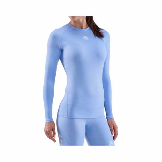 Дамски долни дрехи Skins Горнище Основен Слой Long Sleeve Base Layer Top Womens Синьо Skins Горнище Основен Слой Long Sleeve Base Layer Top Womens Синьо Дамски долни дрехи