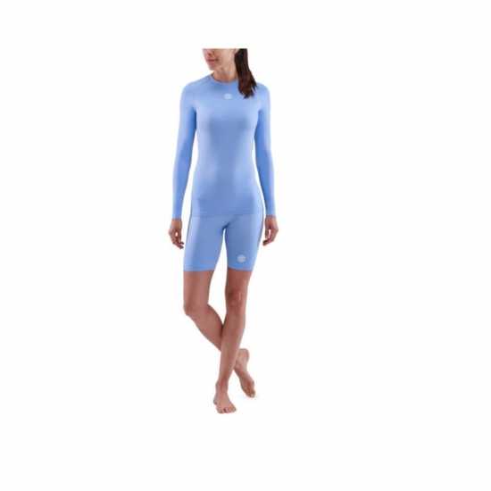 Дамски долни дрехи Skins Горнище Основен Слой Long Sleeve Base Layer Top Womens Синьо Skins Горнище Основен Слой Long Sleeve Base Layer Top Womens Синьо Дамски долни дрехи