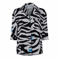 Off White Zebra Pyjama Shirt  Дамски пижами