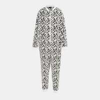 Leopard Print Fleece Onesie Women  Дамски пижами