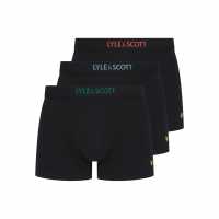 Lyle And Scott & Scott Devon 3 Pack Underwear Trunks Black Multi Tex 