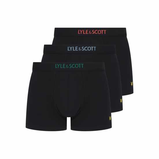 Lyle And Scott & Scott Devon 3 Pack Underwear Trunks Black Multi Tex 