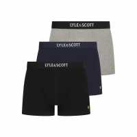Lyle And Scott Men's Devon Boxers Black/Grey/Blue Lyle And Scott Men's Devon Boxers Black/Grey/Blue