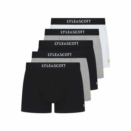 Lyle And Scott & Scott Henrick 5 Pack Underwear Trunks Black/White/Gre 