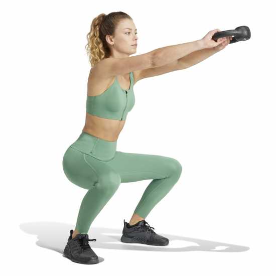 Adidas Lux Zipped High Impact Sports Bra  