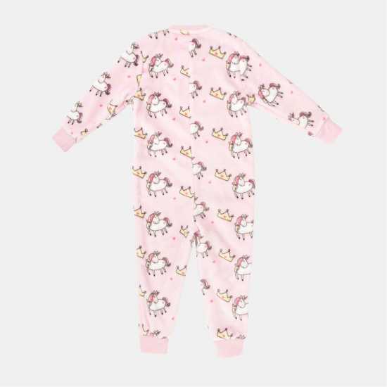 Star Гащеризон Малко Момиче Fleece Onesie Infant Girls Unicorn Print  