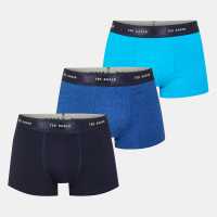 Ted Baker 3-Pack Logo Boxer Briefs Mens Естат Син Мъжко бельо