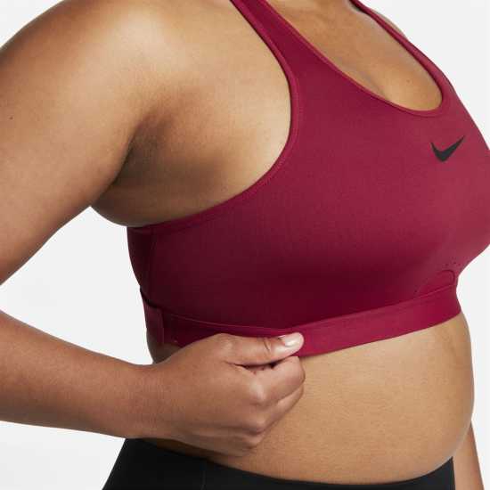 Nike Dri-FIT Swoosh Women's High-Support Non-Padded Adjustable Sports Bra Pomegranate Спортни сутиени