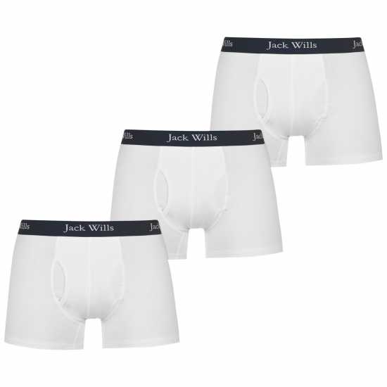 Мъжко бельо Jack Wills Multipack Boxers 3 Pack Бяло Jack Wills Multipack Boxers 3 Pack Бяло Мъжко бельо