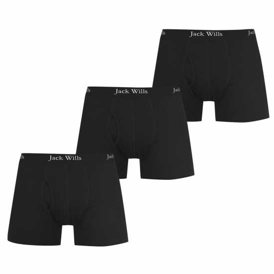 Jack Wills Multipack Boxers 3 Pack Черно Мъжко бельо