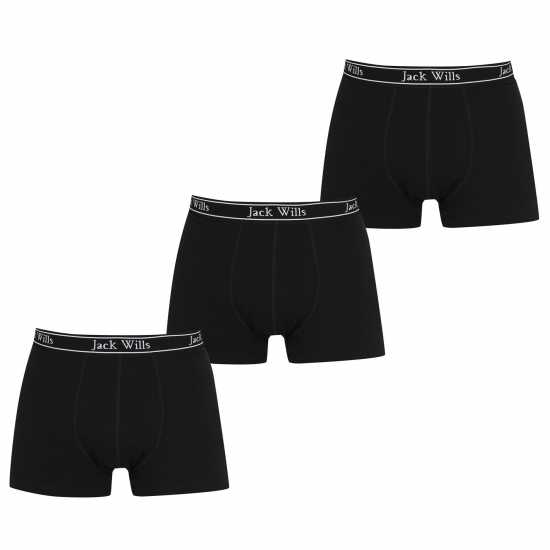 Jack Wills Multipack Boxers 3 Pack Черно Мъжко бельо