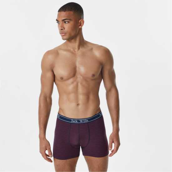 Мъжко бельо Jack Wills Multipack Boxers 3 Pack Дамсън Страйп Jack Wills Multipack Boxers 3 Pack Дамсън Страйп Мъжко бельо