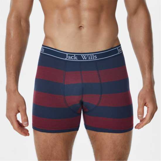 Мъжко бельо Jack Wills Multipack Boxers 3 Pack Дамсън Страйп Jack Wills Multipack Boxers 3 Pack Дамсън Страйп Мъжко бельо