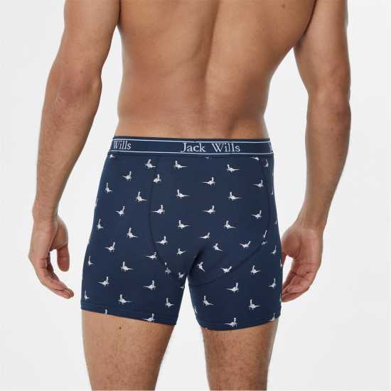 Мъжко бельо Jack Wills Multipack Boxers 3 Pack Нави / Дамс / Грей АОП Jack Wills Multipack Boxers 3 Pack Нави / Дамс / Грей АОП Мъжко бельо