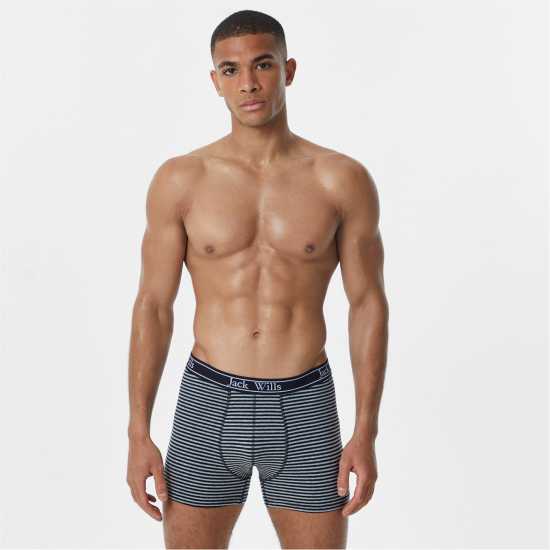 Jack Wills Multipack Boxers 3 Pack Черна полка Мъжко бельо