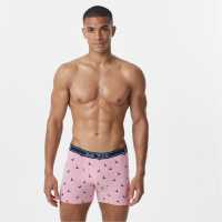 Jack Wills Multipack Boxers 3 Pack Pink/Navy AOP Мъжко облекло за едри хора