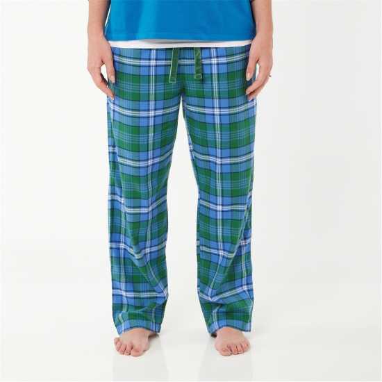 Loungers Ladies Organic Brushed Cotton Lounge Trousers Зелено море Loungers Ladies Organic Brushed Cotton Lounge Trousers Зелено море