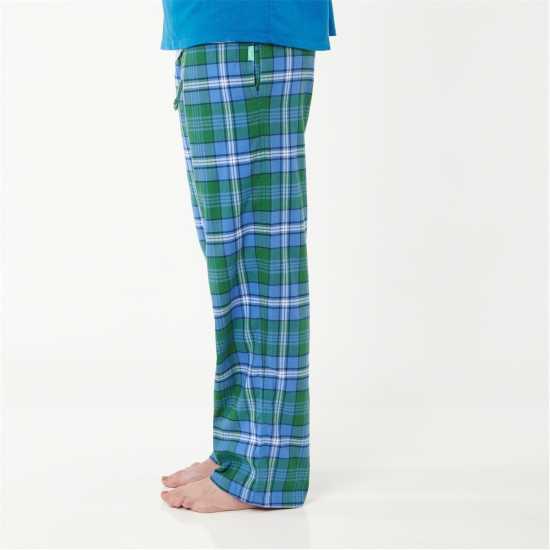 Loungers Ladies Organic Brushed Cotton Lounge Trousers Зелено море Loungers Ladies Organic Brushed Cotton Lounge Trousers Зелено море