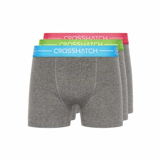 Crosshatch Ch Astral 3Pk Boxers Sn99 Charcoal Marl Crosshatch Ch Astral 3Pk Boxers Sn99 Charcoal Marl