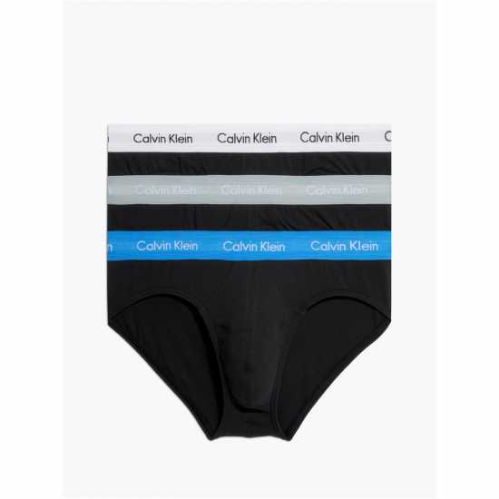 Calvin Klein 3 Pack Briefs Gry/Wht/Blu CAZ Мъжко облекло за едри хора