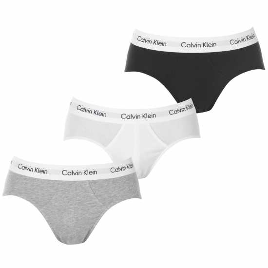 Calvin Klein 3 Pack Briefs Бяло/Черно/Сиво Мъжко бельо
