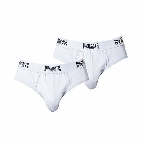 Lonsdale 2Pk Brief Mens Бяло 