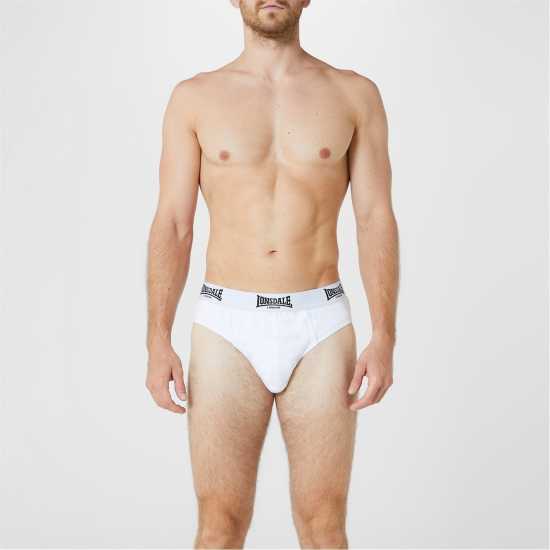 Lonsdale 2Pk Brief Mens Бяло 