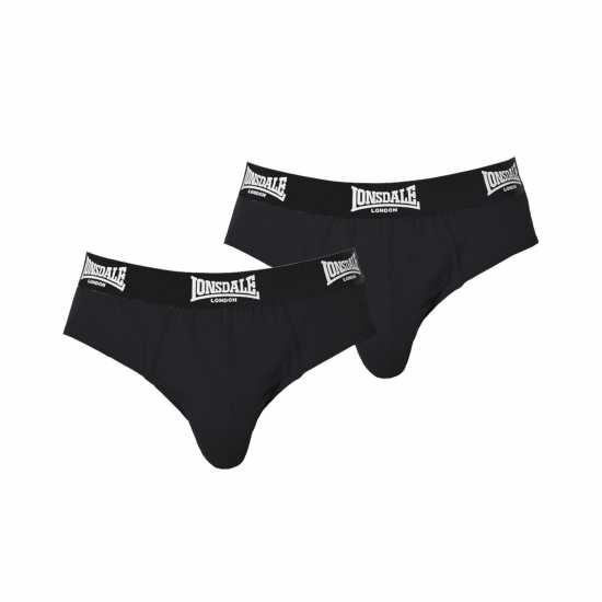 Lonsdale 2Pk Brief Mens Черно 