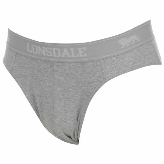 Lonsdale 2Pk Brief Mens Dark Grey - Мъжко облекло за едри хора
