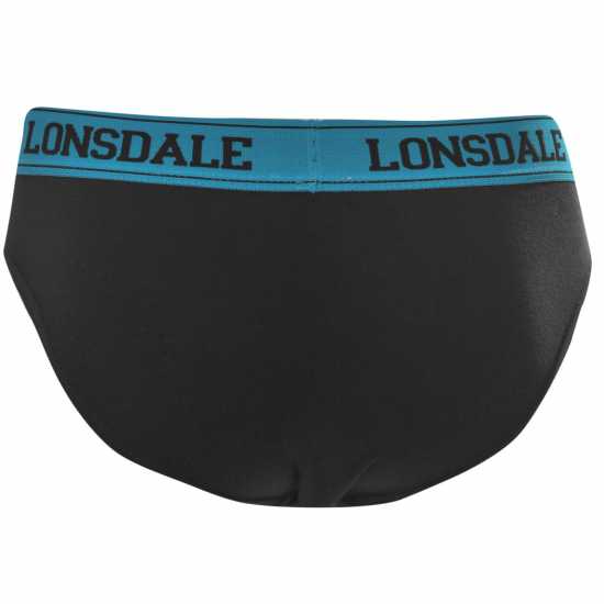 Lonsdale 2Pk Brief Mens Black/Brt Blue Мъжко облекло за едри хора