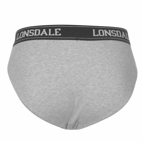 Lonsdale 2Pk Brief Mens Grey Мъжко облекло за едри хора