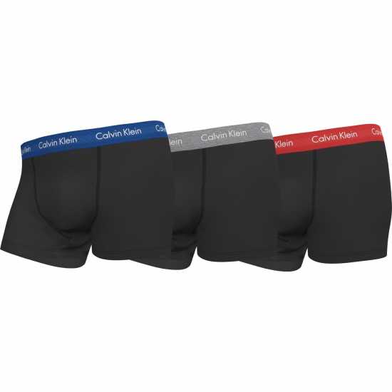 Calvin Klein Pack Cotton Stretch Trunks Blu/Silv/Red Мъжко бельо