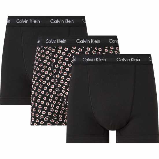 Мъжко бельо Calvin Klein Cotton Stretch Boxer Shorts Син/Син/Сив Calvin Klein Cotton Stretch Boxer Shorts Син/Син/Сив Мъжко бельо