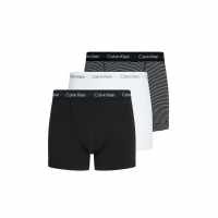 Calvin Klein Cotton Stretch Boxer Shorts Черно/Бяло/Полоса Мъжко бельо