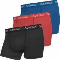 Calvin Klein Pack Cotton Stretch Trunks Kett/Strawb/Blk Мъжко бельо