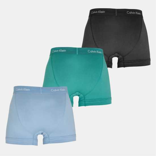 Мъжко бельо Calvin Klein Cotton Stretch Boxer Shorts Черно/Синьо/Синьо Calvin Klein Cotton Stretch Boxer Shorts Черно/Синьо/Синьо Мъжко бельо