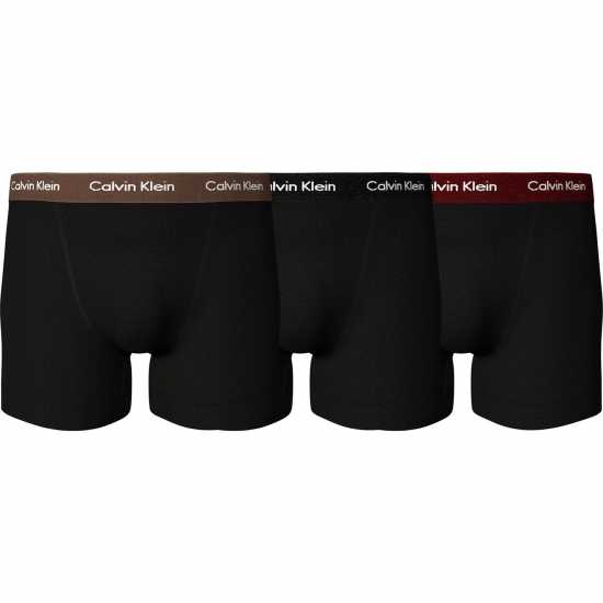 Calvin Klein Pack Cotton Stretch Boxer Shorts Camel/Blk/Red Мъжко бельо