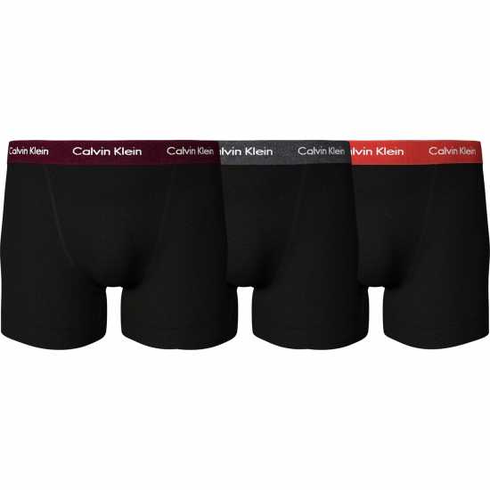 Calvin Klein Cotton Stretch Boxer Shorts Рон/Чар/Оранж Мъжко бельо