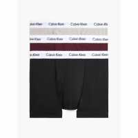 Calvin Klein Pack Cotton Stretch Boxer Shorts Blk/Port/BgeH57 Мъжко бельо