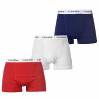 Calvin Klein Pack Cotton Stretch Boxer Shorts Navy/White/Red Мъжко бельо