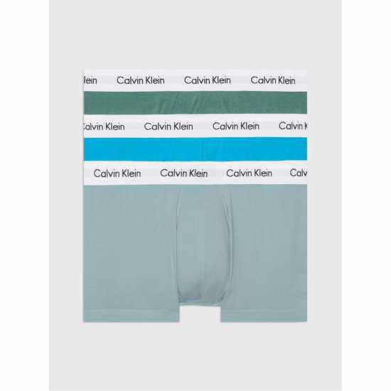 Calvin Klein Мъжки Боксерки 3 Pack Low Rise Boxer Shorts Mens Blu/Sage/GrnN21 Мъжко бельо