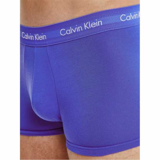 Calvin Klein Мъжки Боксерки 3 Pack Low Rise Boxer Shorts Mens Black/Blue/Blue - Мъжко бельо