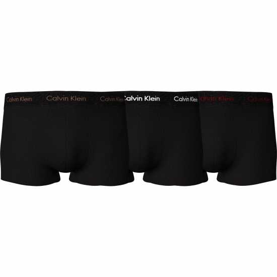 Calvin Klein Мъжки Боксерки 3 Pack Low Rise Boxer Shorts Mens Camel/Wht/Red - Мъжко бельо