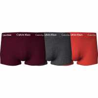 Calvin Klein Мъжки Боксерки 3 Pack Low Rise Boxer Shorts Mens Rhone/Char/Orng Мъжко бельо