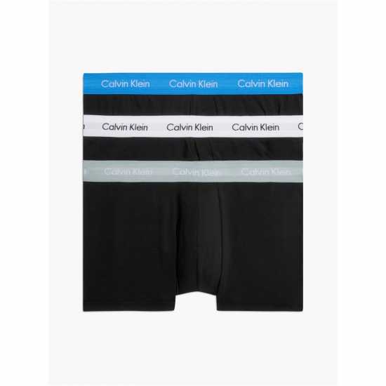 Calvin Klein Мъжки Боксерки 3 Pack Low Rise Boxer Shorts Mens Gry/Wht/Blu CAZ - Мъжко бельо