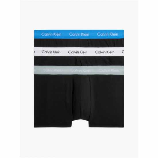 Calvin Klein Мъжки Боксерки 3 Pack Low Rise Boxer Shorts Mens Сиво/Бяло/Синьо CAZ Мъжко бельо